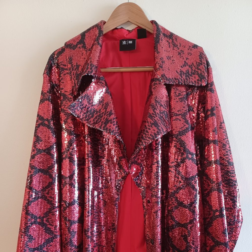 adidas Ivy Park Red Sequin Jacket